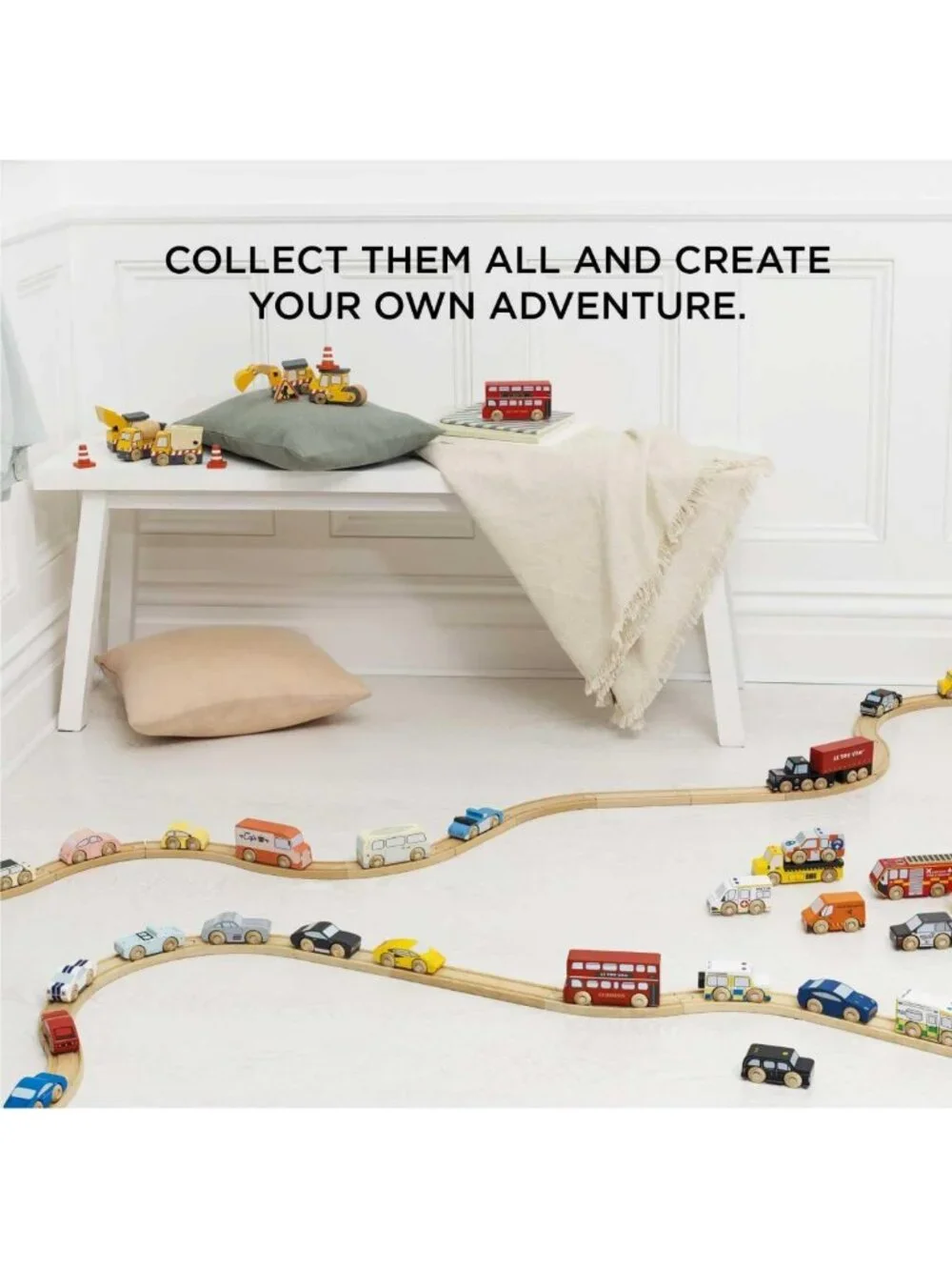Premium Wooden Car Set for Kids, 7-Piece Toy Collection, Ages 3+, Fun Playtime